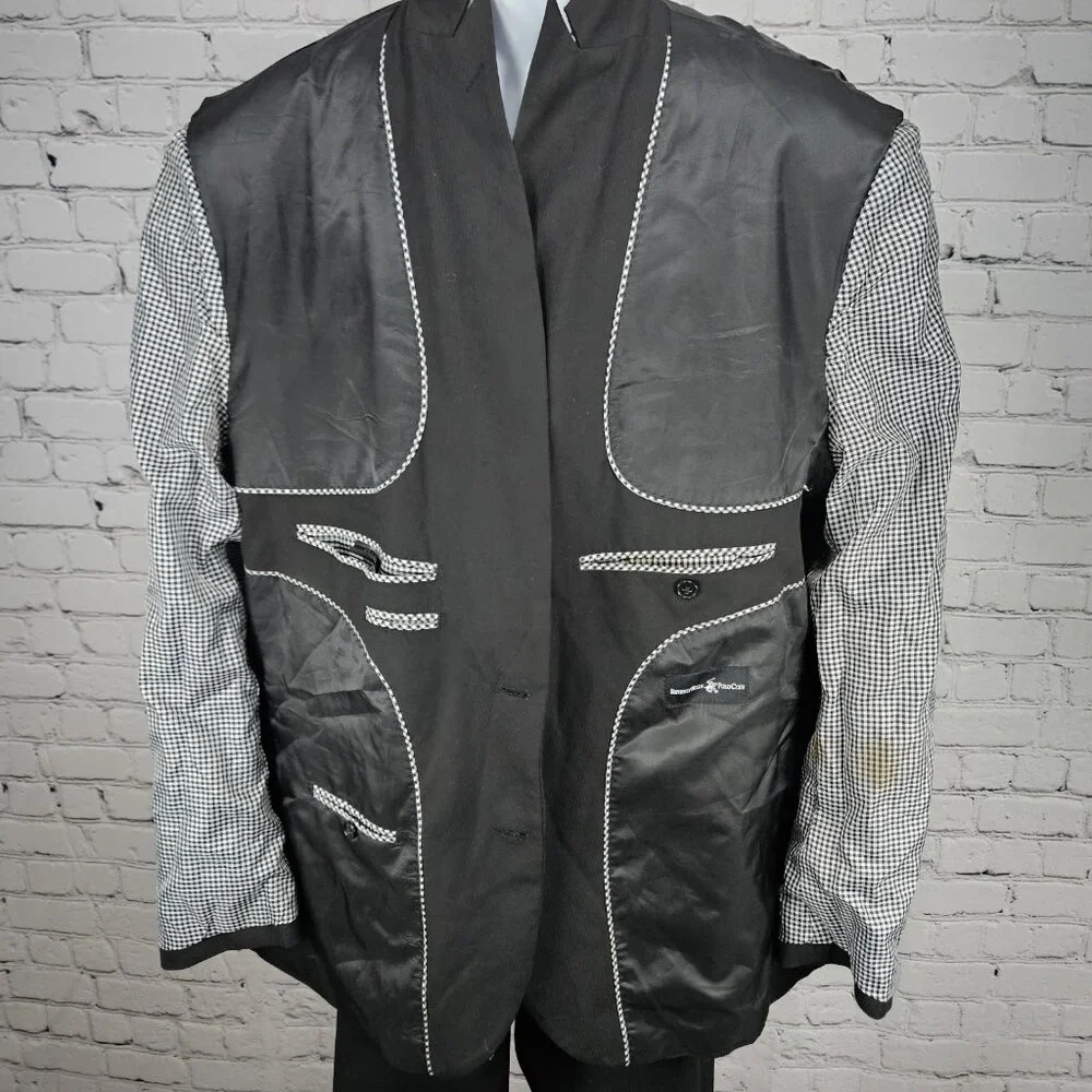 Beverly Hills Polo Club Black 2 Button Peak Full Suit 2 Piece Set 50R (42x30)